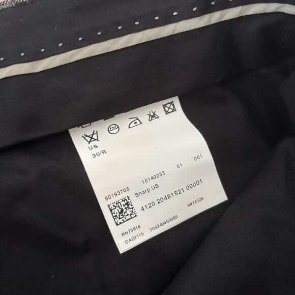 HUGO BOSS size 30 virgin wool Elegant Gray Women's Pants tapered - Picture 4 of 8